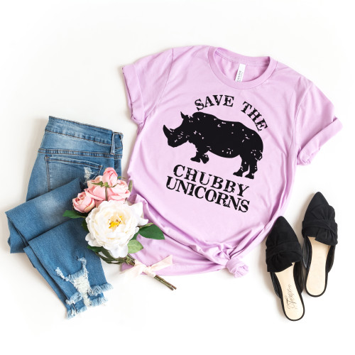 Save The Chubby Unicorns Tee Black Ink