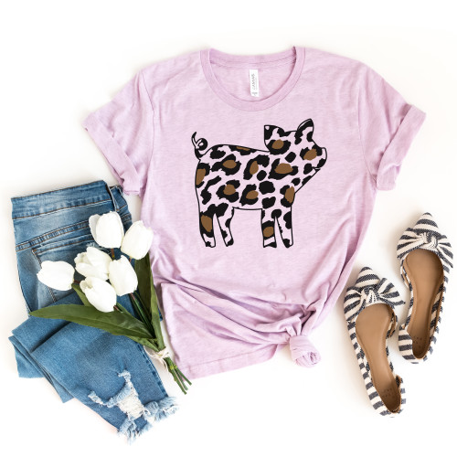 Leopard Print Pig Tee