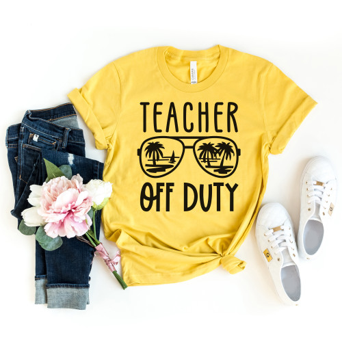 Teacher Off Duty Tee Black Ink