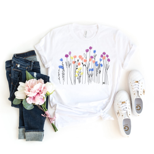 Colorful Wildflowers Tee
