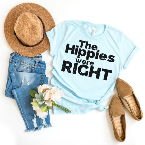 The Hippies Were Right Tee Black Ink