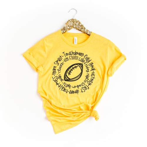 Football Circle Tee Black Ink