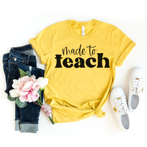 Made to Teach Tee Black Ink