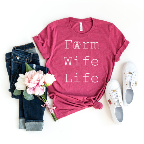 Farm Wife Life Tee White Ink