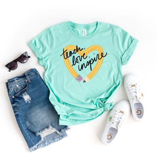 Teach Love Inspire Heart Tee