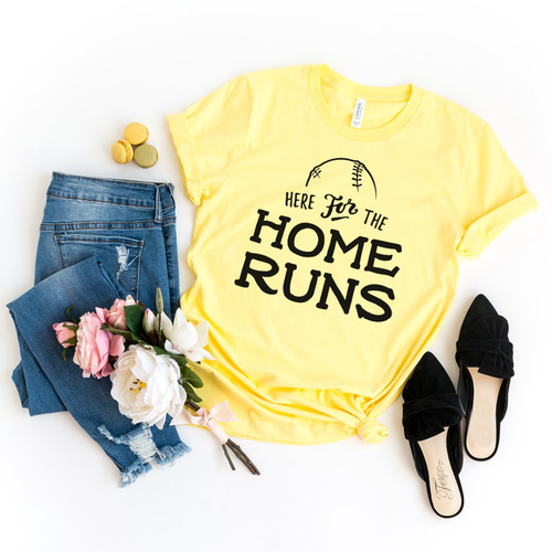 Here For The Homeruns Tee Black Ink