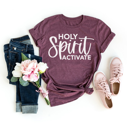 Holy Spirit Activate Tee White Ink