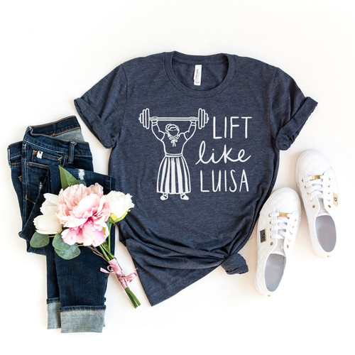 Lift Like Luisa Tee White Ink