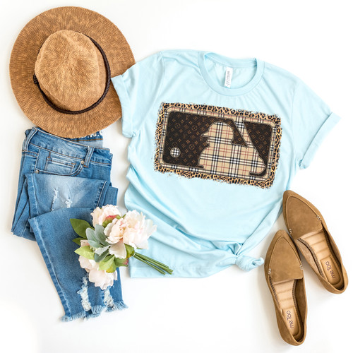 Plaid Baseball Player Tee