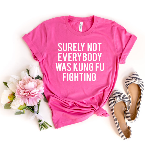 Kung Fu Fighting Tee White Ink