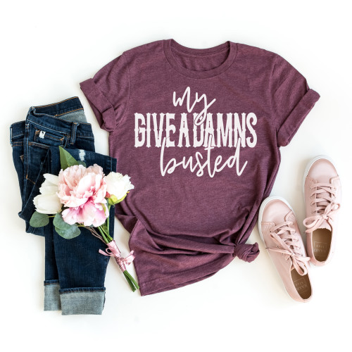 My Giveadamns Busted Tee White Ink