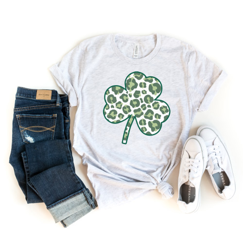 Leopard Print Clover Tee