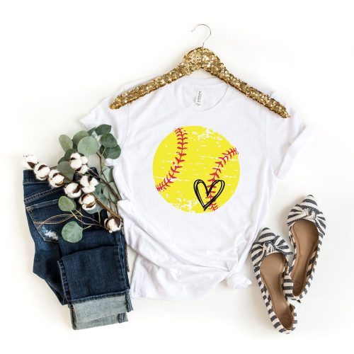 Distressed Softball Tee Distressed Softball Tee