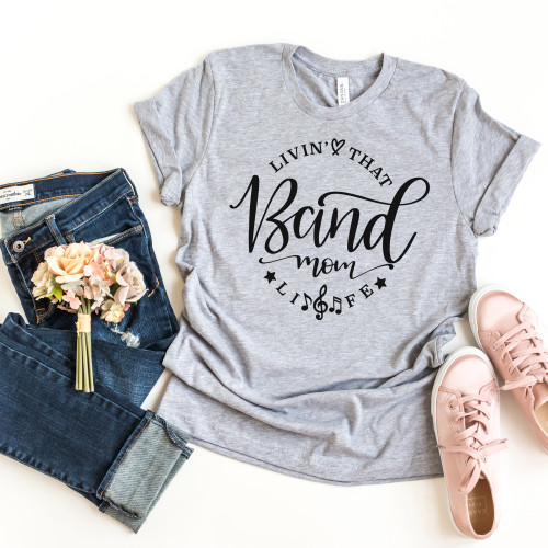 Livin' That Band Mom Life Tee Black Ink