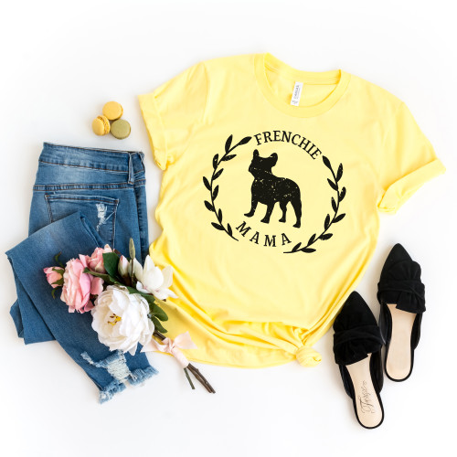 Frenchie Mama Tee Black Ink