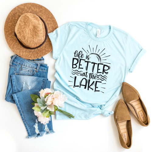 At the Lake Tee Black Ink