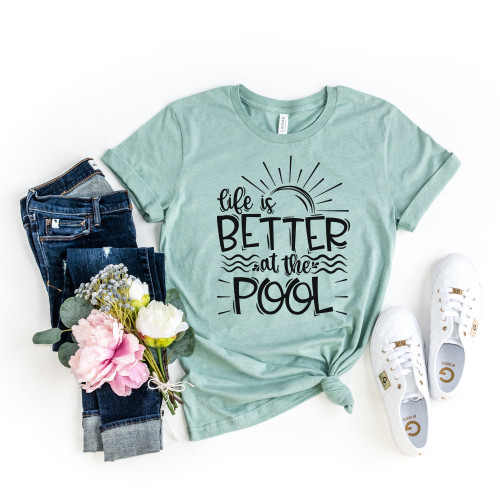 At the Pool Tee Black Ink At the Pool Tee Black Ink