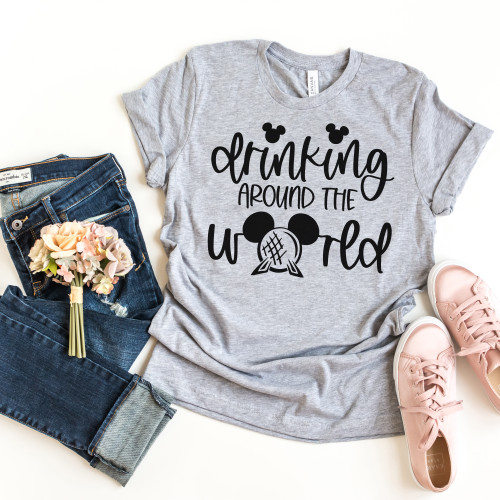 Drinking Around The World Tee Black Ink