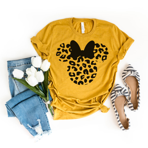 Leopard Minnie Tee Black Ink