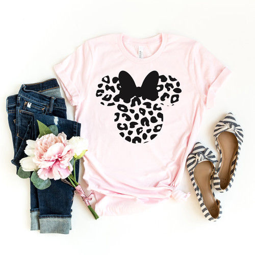 Leopard Minnie Tee Black Ink