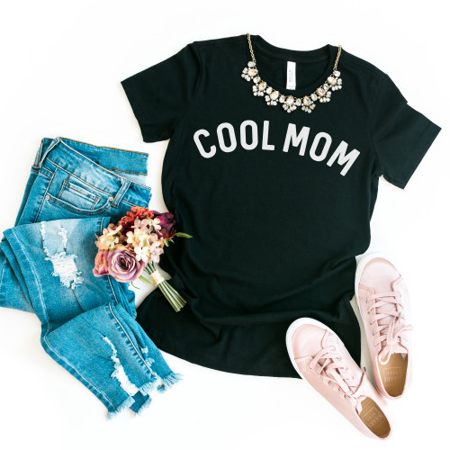 Cool Mom Tee White Ink