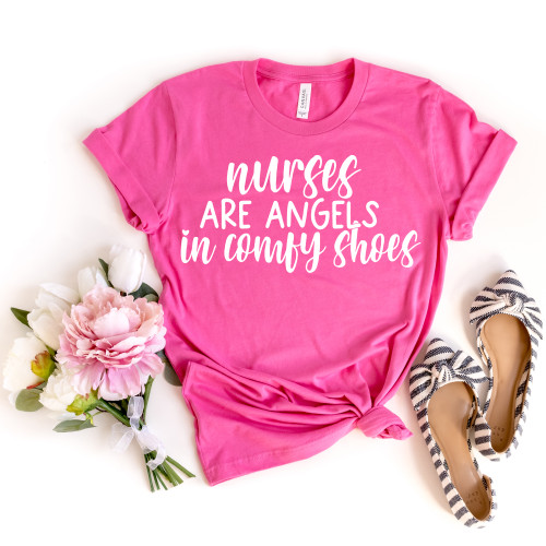 Nurses Are Angels Tee White Ink Nurses Are Angels Tee White Ink