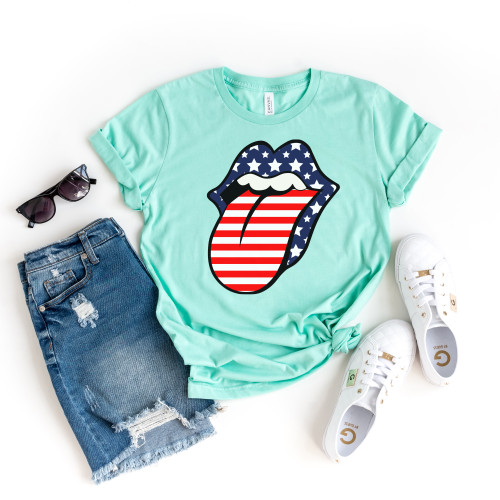 Patriotic Lips Tee