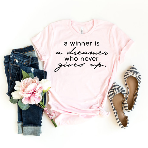 A Winner Is A Dreamer Tee Black Ink A Winner Is A Dreamer Tee Black Ink