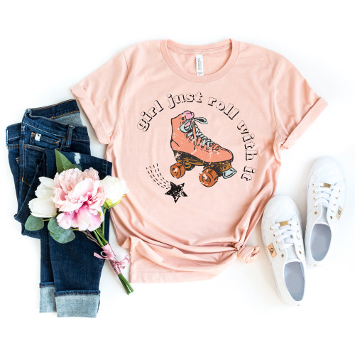 Girl Just Roll With It Tee