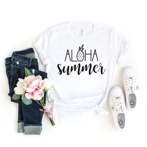 Aloha Summer Tee Black Ink