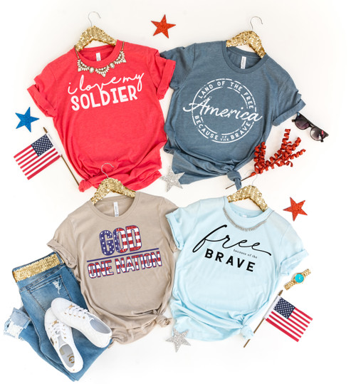 Land of the Free America Tee Black Ink