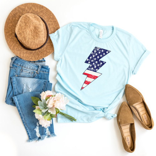 Patriotic Lightning Bolt Tee