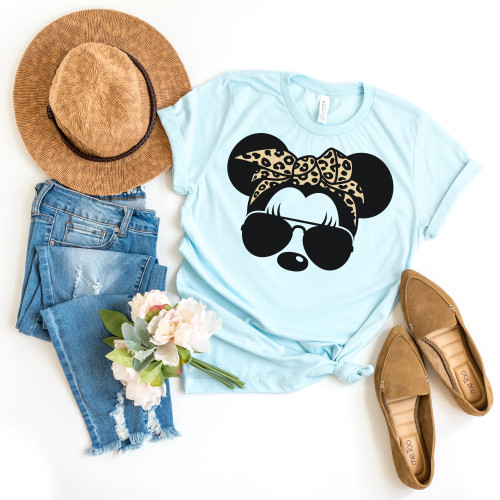 Mouse With Leopard Bandana Tee