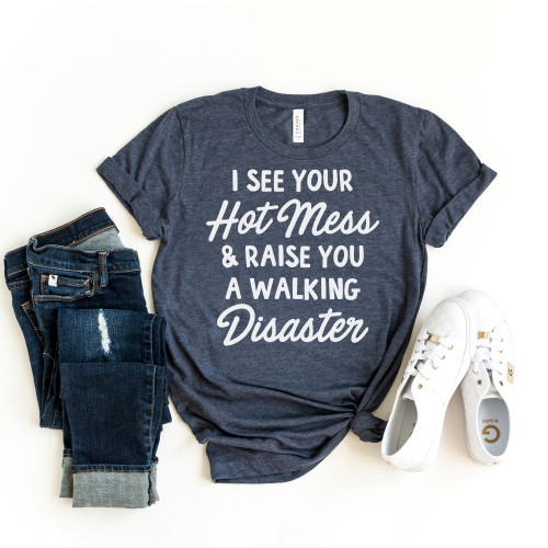 Walking Disaster Tee White Ink