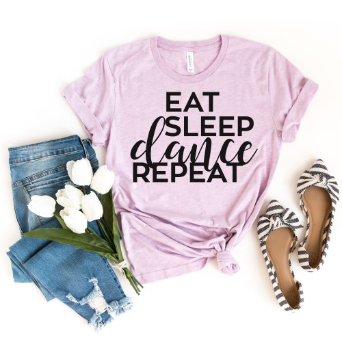 Eat Sleep Dance Repeat Tee Black Ink