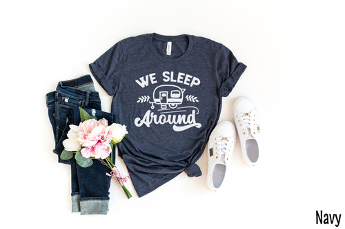 We Sleep Around Tee White Ink