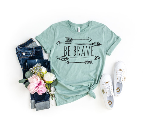 Be Brave Arrow Tee Black Ink