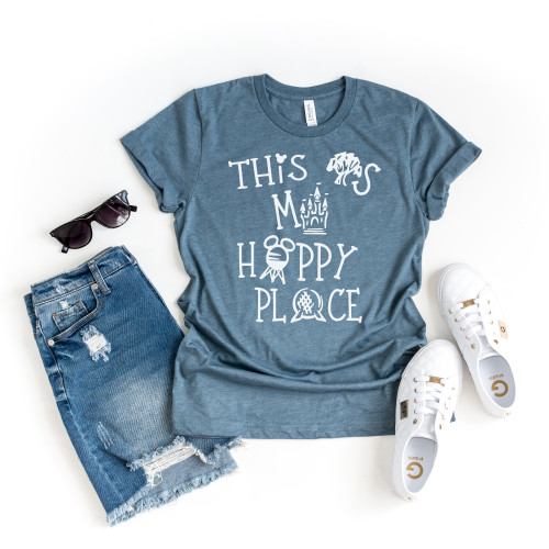 This Is My Happy Place Tee White Ink