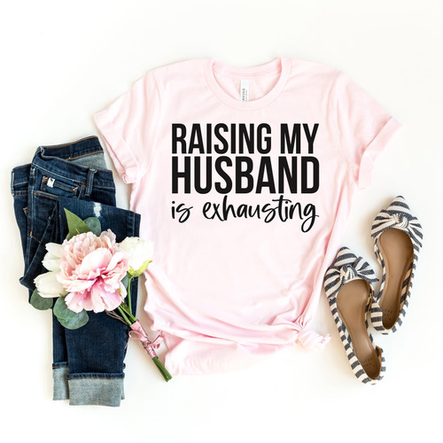 Raising My Husband Tee Black Ink