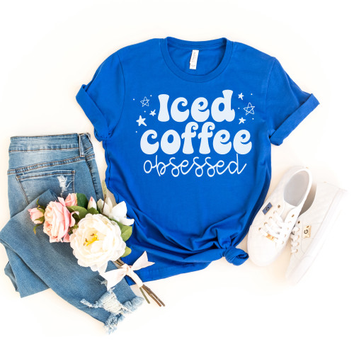 Iced Coffee Obsessed Tee White Ink