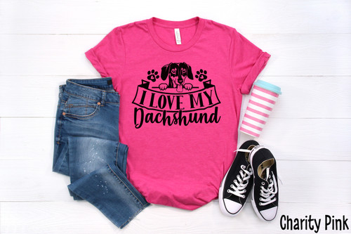 I Love My Dachshund Tee Black Ink