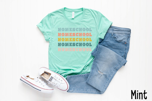 Homeschool Colorful Stack Tee