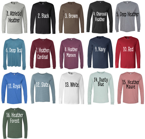 I Love Fall Most Of All Long Sleeve Tee Black Ink