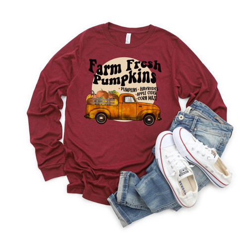 Farm Fresh Pumpkins Long Sleeve Tee