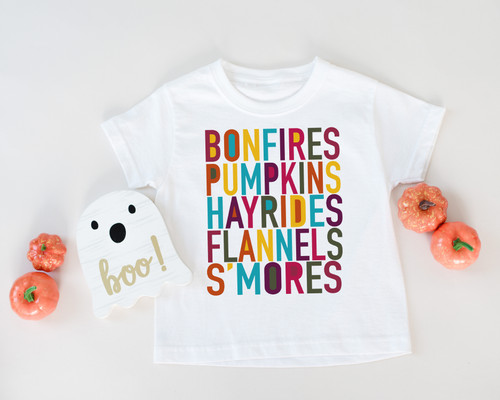 Bonfires Pumpkins Kids Tee