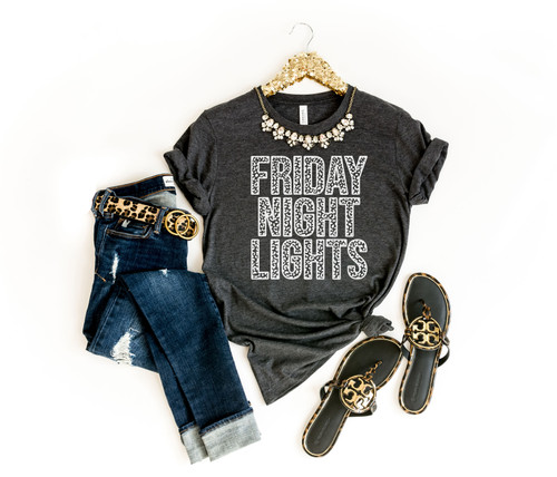 Leopard Friday Night Lights Tee White Ink