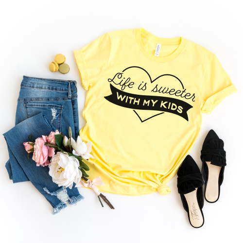 Life Is Sweeter Tee Black Ink
