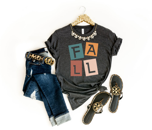 Fall Block Letters Tee