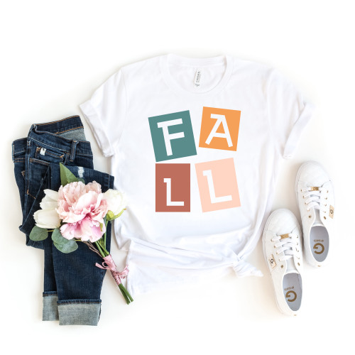 Fall Block Letters Tee Fall Block Letters Tee