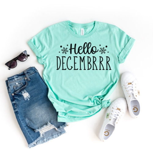 Hello Decembrrr Tee Black Ink